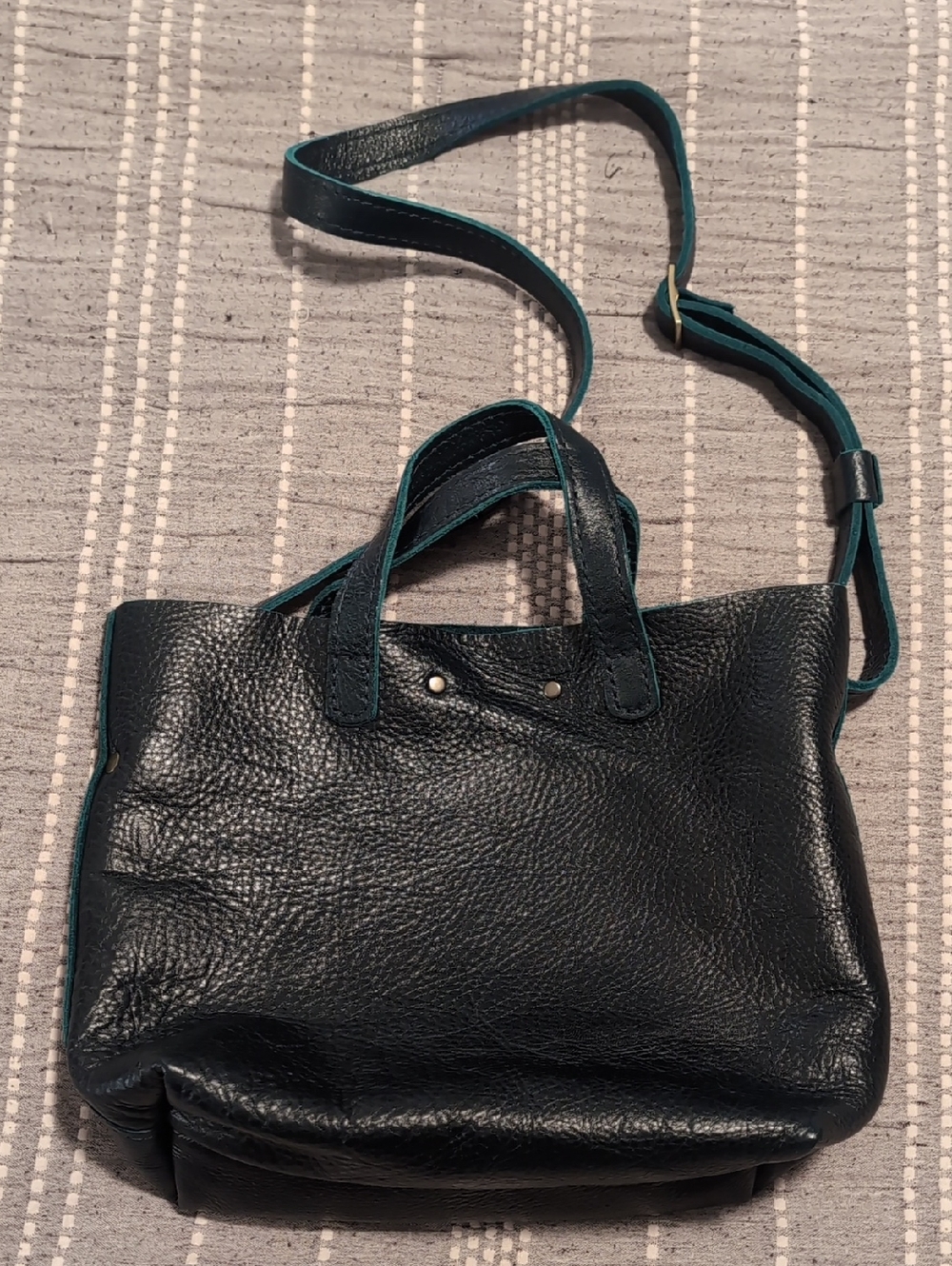 Portland Leather Classic Mini Crossbody Tote - Boreal - Picture 3 of 4